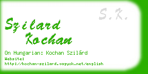 szilard kochan business card